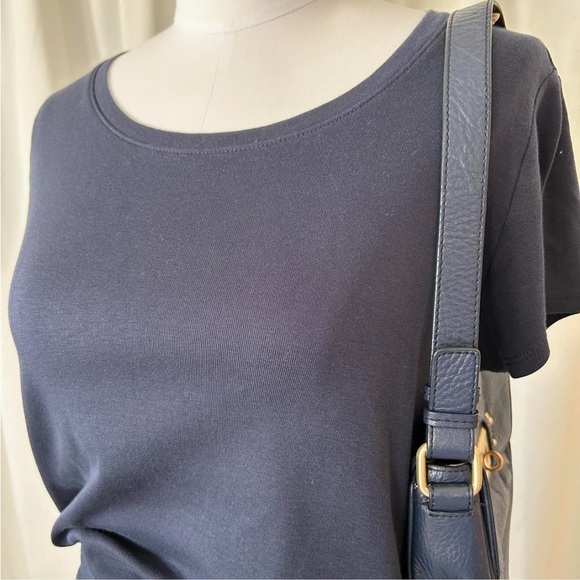 J.Jill Pima cotton tee Navy size small Petite. - Picture 8 of 8